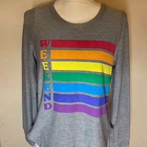 CHASER brand soft rainbow long sleeve T-shirt S